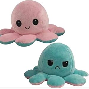 Reversible Plush Octopus Toy - Teal